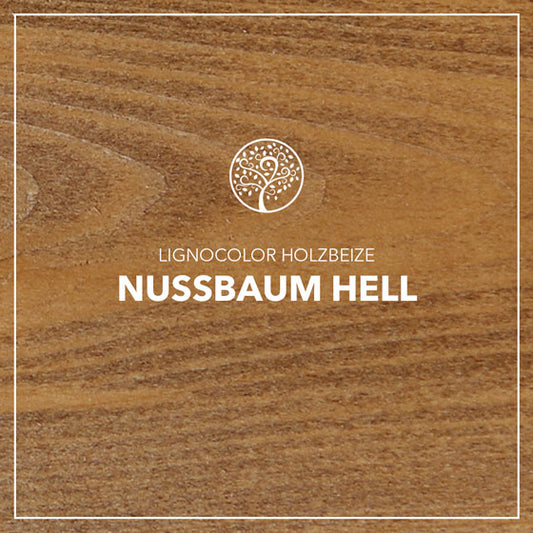 Holzbeize Nussbaum hell Farbtonbild