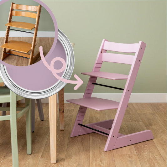 Stokke Tripp Trapp Stuhl streichen – mit Buntlack oder Kreidefarbe