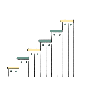 Icon mit einer Holztreppe für das Projekt Treppe streichen