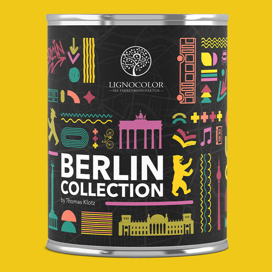 Farbton Hello Yellow mit Dose der Berlin Collection