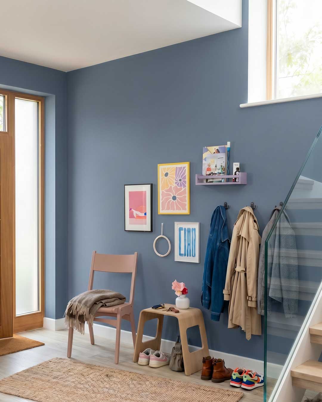Abwaschbare Wandfarbe in Blau