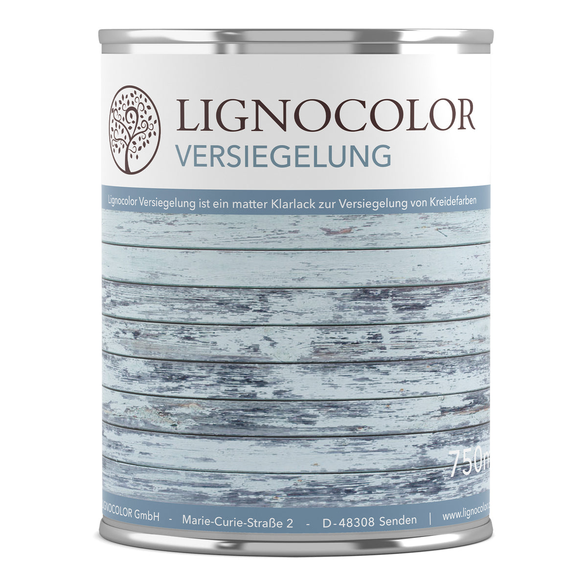 Produktdose der Lignocolor Versiegelung vor einem weißen Hintergrund